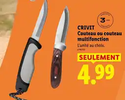Lidl Crivit couteau multifonction offre