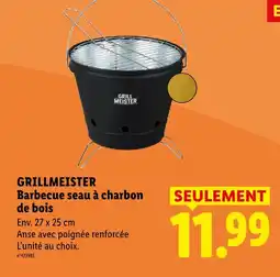Lidl Grillmeister barbecue seau à charbon de bois offre