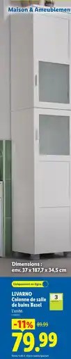 Lidl Colonne de salle de bains basel offre