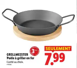 Lidl Grillmeister poêle à griller en fer offre