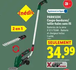 Lidl Parkside coupe-bordures/tailles-haies sans fil offre