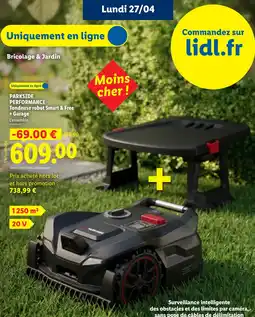 Lidl Parkside performance tondeuse robot smart & free + garage offre
