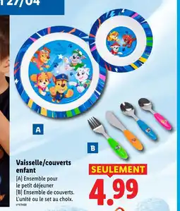 Lidl Vaisselle enfant offre