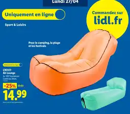 Lidl Crivit air lounge offre