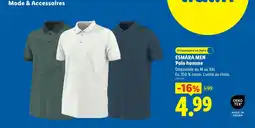 Lidl Esmara men polo homme offre