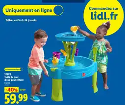 Lidl Step2 table de jeux d'eau pour enfant offre