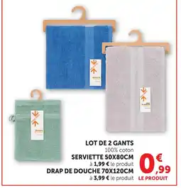 U Express Lot de 2 gants offre