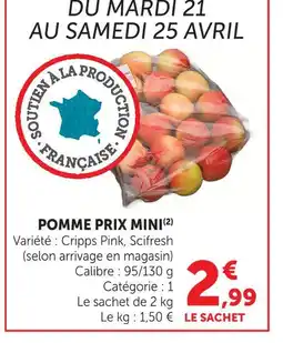 U Express Pomme prix mini offre