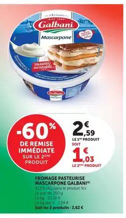 U Express Galbani mascarpone offre