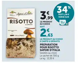 U Express Sapori d'italia preparation pour risotto offre