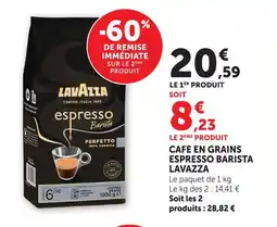 U Express Lavazza cafe en grains espresso barista offre
