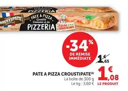 U Express Croustipate pâte à pizza offre