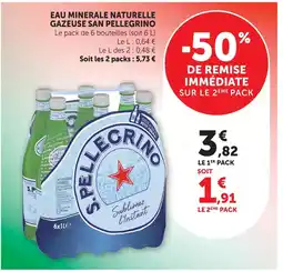 U Express San pellegrino eau minérale naturelle gazeuse offre