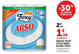 U Express Foxy essuie-tout 3 plis abso blanc offre