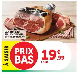 U Express Jambon cru italien désossé affiné 10 mois offre