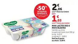 U Express Bledina mini lactes des 6 mois offre