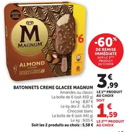 U Express Magnum bâtonnets crème glacée offre