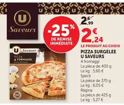 U Express U saveurs pizza surgelée offre
