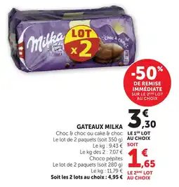 U Express Milka gateaux offre