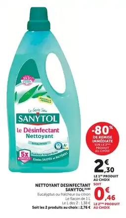 U Express Sanytol nettoyant désinfectant offre