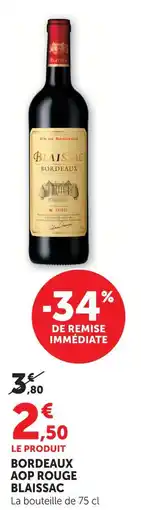 U Express Blaissac bordeaux aop rouge offre