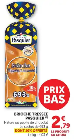 U Express Pasquier brioche tressée à la main offre