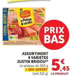 U Express Justin bridou assortiment 4 variétés offre