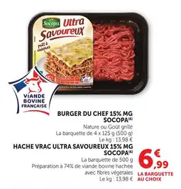 U Express Socopa burger du chef 15% mg offre