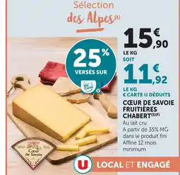 U Express Chabert cœur de savoie fruitières offre