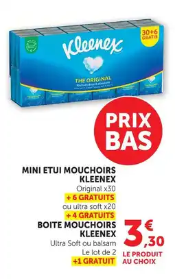 U Express Kleenex mini etui mouchoirs offre