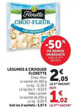 U Express Florette legumes a croquer offre