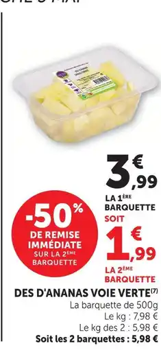 U Express Des d'ananas voie verte offre