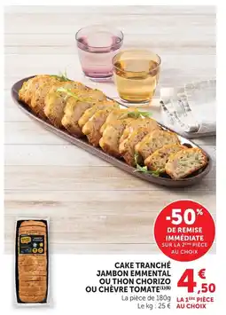 U Express Cake tranché jambon emmental offre