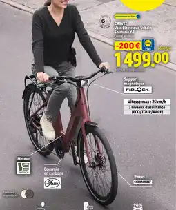 Lidl CRIVIT Vélo Electrique Urbain Shimano Y.3 offre
