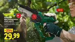 Lidl PARKSIDE Mini-tronçonneuse à bois sans fil offre