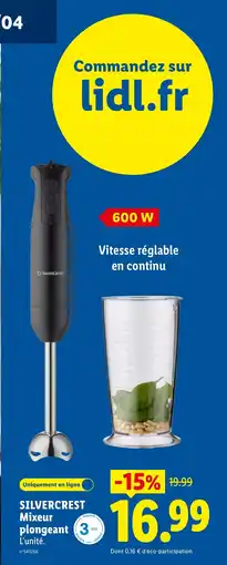 Lidl SILVERCREST Mixeur plongeant offre
