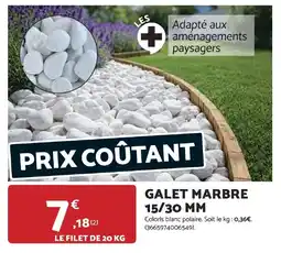 Bricomarché Galet marbre 15/30 mm offre