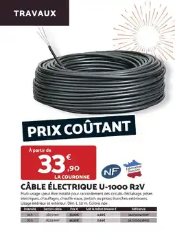 Bricomarché Câble électrique u-1000 r2v offre