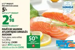 Auchan Pavés de saumon atlantique congelés auchan offre