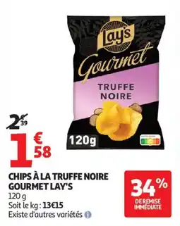 Auchan Chips à la truffe noire gourmet lay's offre