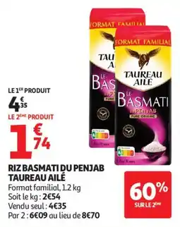 Auchan Riz basmati du penjab taureau ailé offre