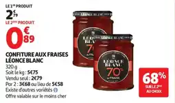 Auchan Confiture aux fraises léonce blanc offre