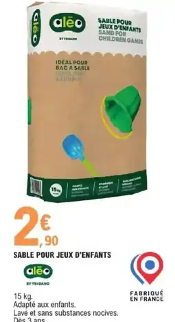 E.Leclerc SABLE POUR JEUX D'ENFANTS offre