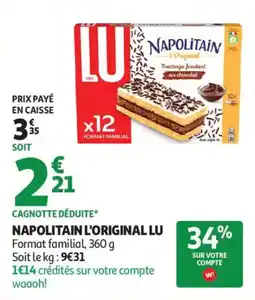Auchan Napolitain l'original lu offre