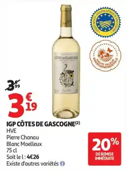 Auchan Igp côtes de gascogne offre
