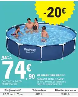 E.Leclerc KIT PISCINE TUBULAIRE offre