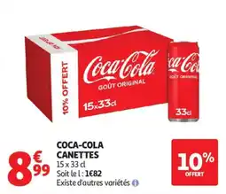 Auchan Coca-cola canettes offre