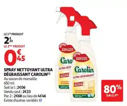 Auchan Spray nettoyant ultra dégraissant carolin offre