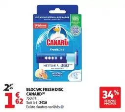 Auchan Bloc wc fresh disc canard offre