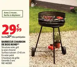 Auchan Barbecue charbon de bois rond offre